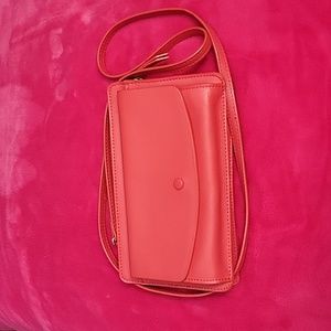 Halogen Leather Convertible Crossbody Bag
